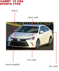 Toyota Camry USA Type 2015 FRONT BUMPER