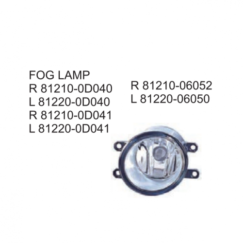 Toyota AVENSIS 2012 Fog lamp 81210-0D040 81220-0D040 81210-0D041 81220-0D041 81210-06052 81220-06050